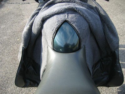 Tablier BAGSTER entièrement installé, selle reposée